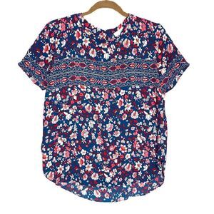 soft & flowy top, Small LOFT floral blouse